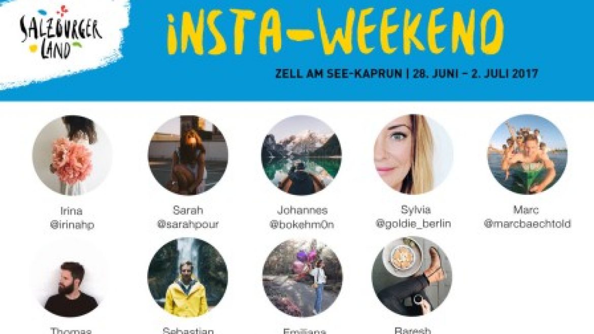 Die Profilfotos und Handles von neun Instagram-Nutzern werden unter dem Titel INSTA-WEEKEND Eventdetails angezeigt.