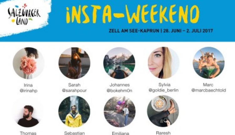 Die Profilfotos und Handles von neun Instagram-Nutzern werden unter dem Titel INSTA-WEEKEND Eventdetails angezeigt.