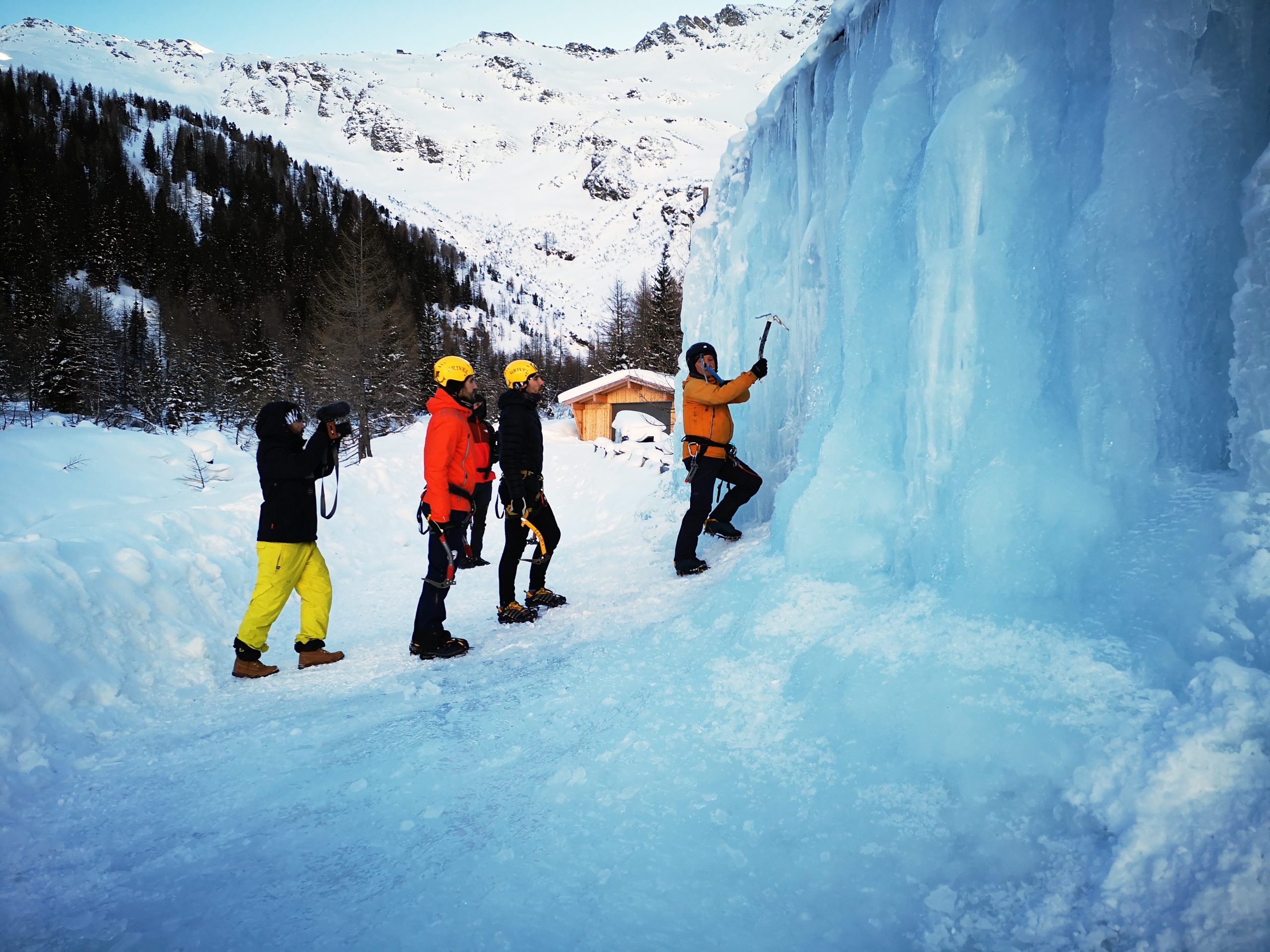 Brüder Svoboda im Eisklettern-Eldorado Kolm Saigurn im Raurisertal